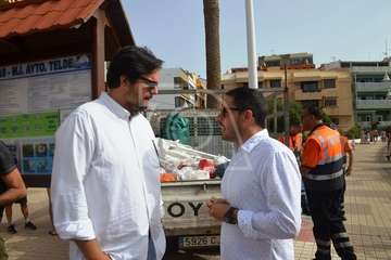 Alberto Rdríguez e Isabel Navarro triunfan en la XVII Travesía a Nado de Salinetas (Foto TA)